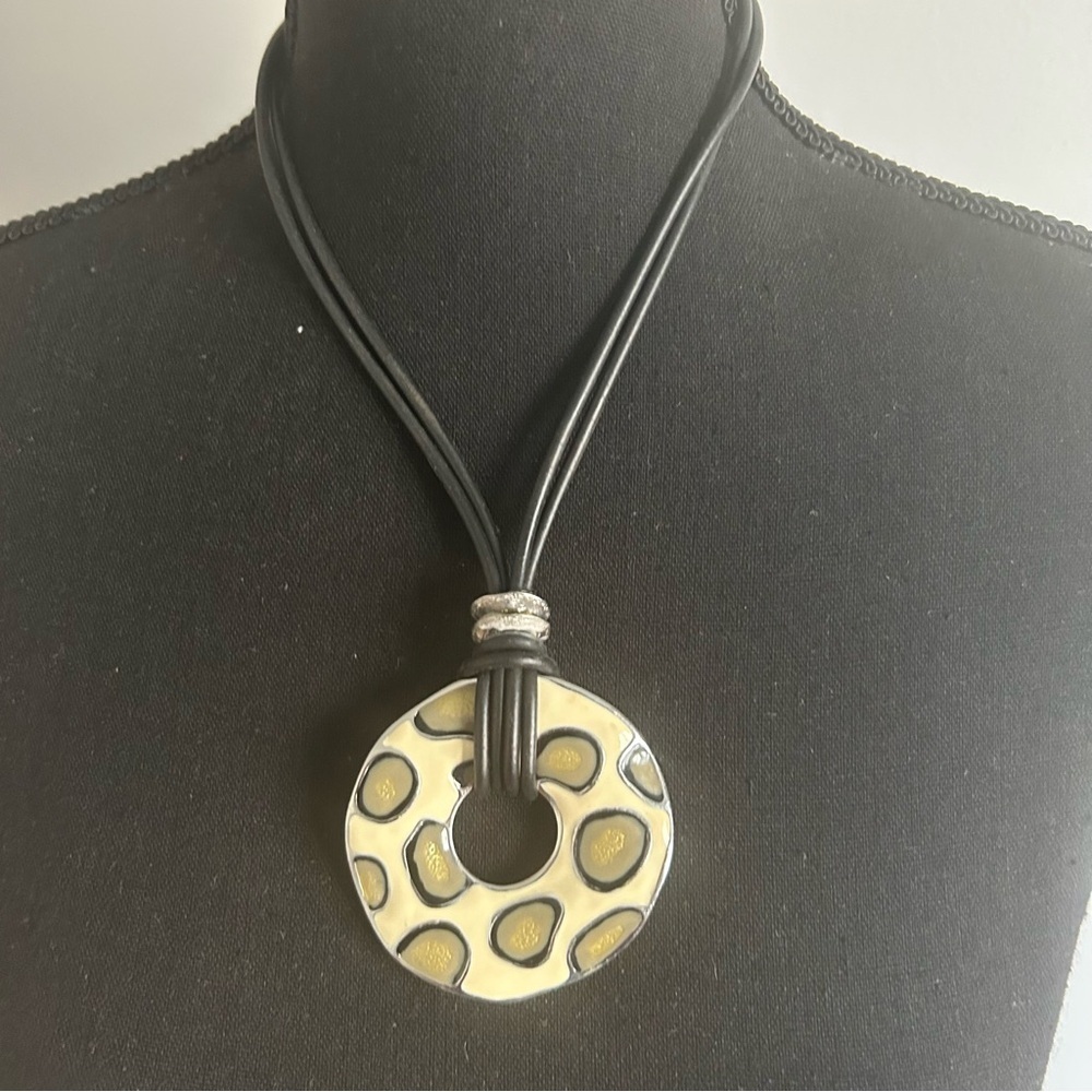 Chico's Black and Gold Statement Necklace